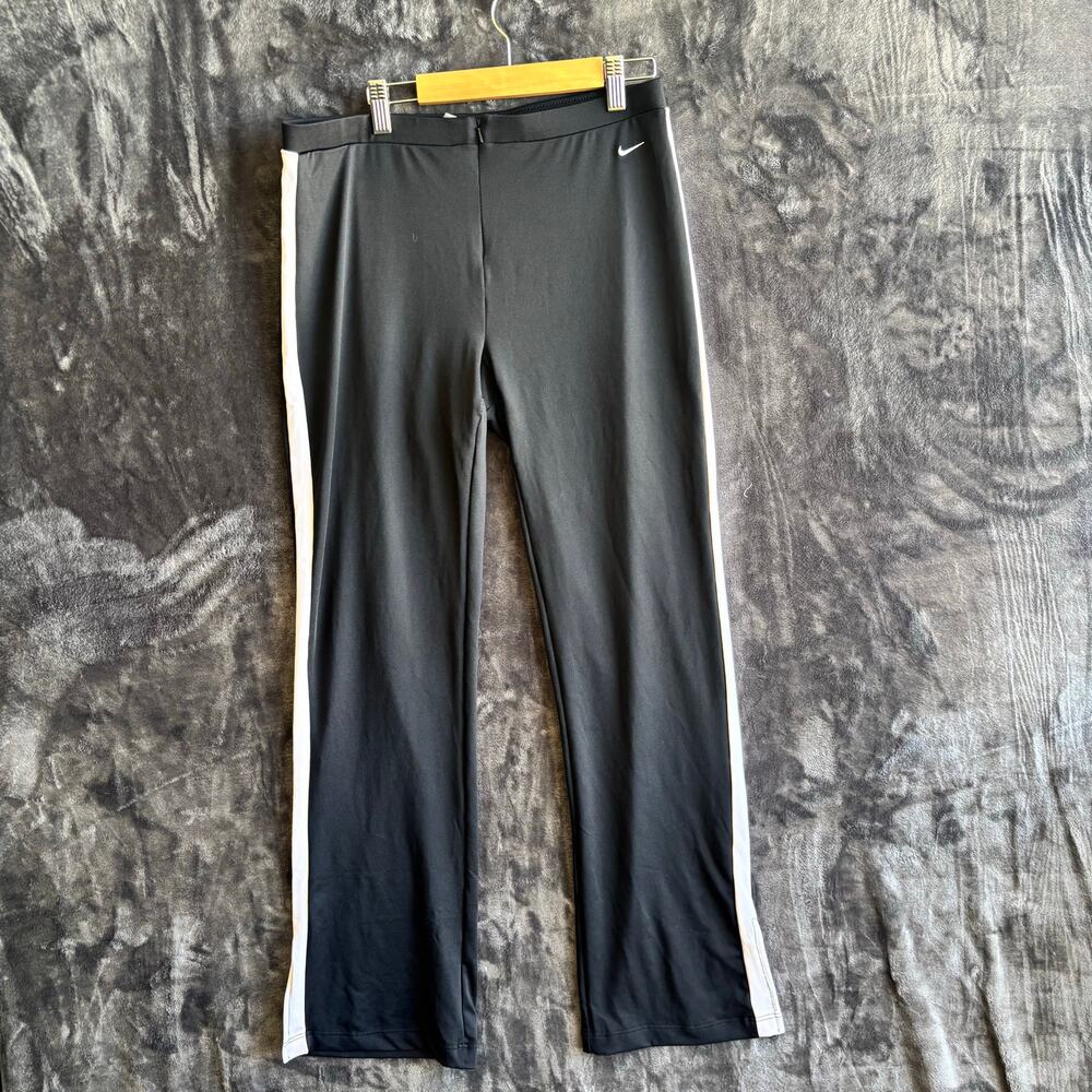 Vintage Nike Leggings Black with White Stripes Size: Medium Brand New